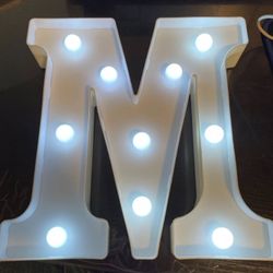 Marquee Letter M Or W White Light 