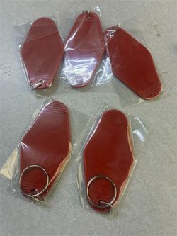 Red Motel Style Key Tags