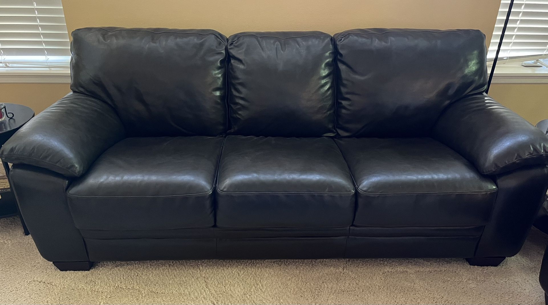 Leather Couch And Armchair