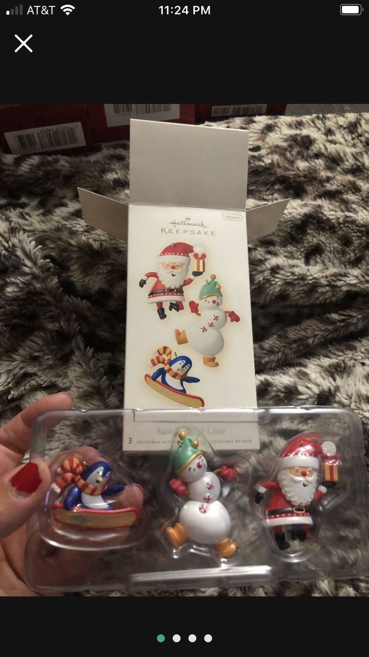 Hallmark set of 3 miniature ornaments
