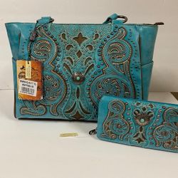 Montana West - Turquoise Western Handbag