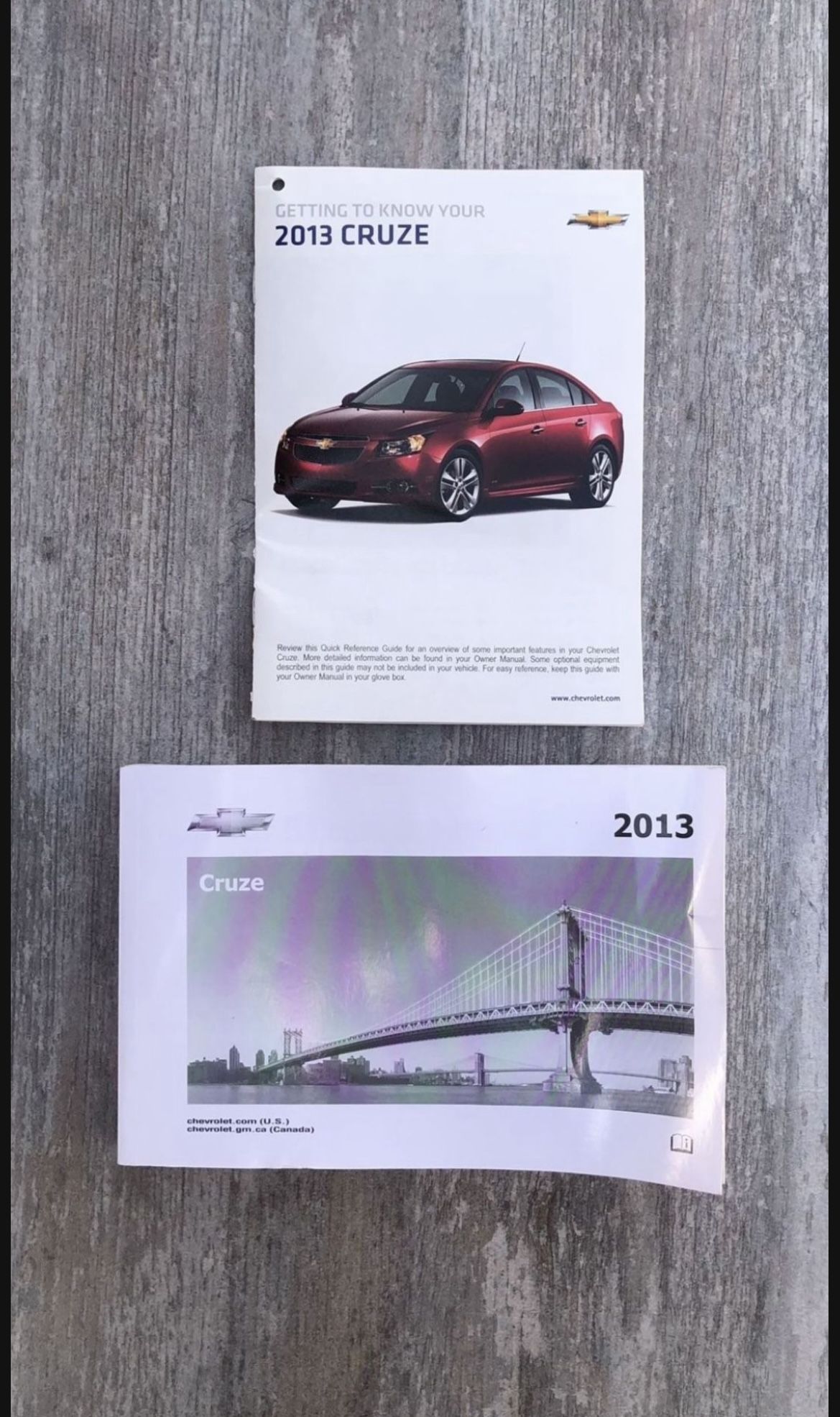 2013 Cruse Owners Manual Plus With Getting To Know Your Cruze