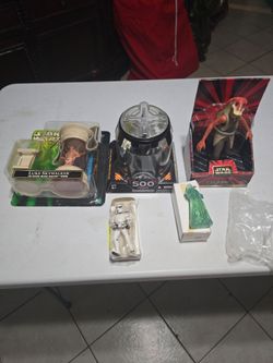 5 figure action  vintage Luke Skywalker Darth Vader  jar  jar binks  han solo  obl want kenobi
