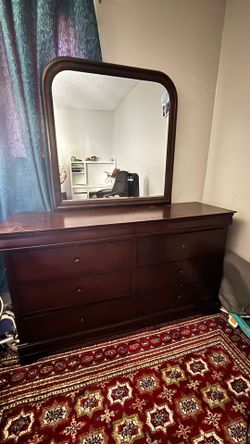 Dresser with mirror
