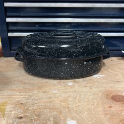 8inch Small Granite Ware Roaster With Lid