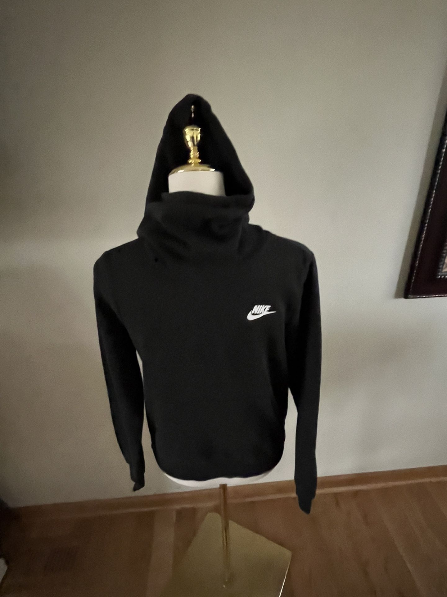 Nike Hoodie Women's S Black Sportswear NSW Rally Funnel Neck Sweatshirt Pullover