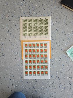 Two Full Sheets of Collectible Postage Stamps CCCP & Isreal lot V 12