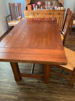 Solid Wood Farmhouse Dining Table