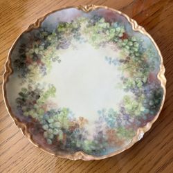 Plate Made In Haviland France. Beautiful Greenery on Bone China