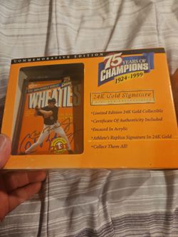 Cal Ripken 24 k gold signature wheaties 75 yrs of champs