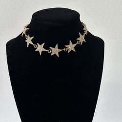 Crystal Star Choker Necklace