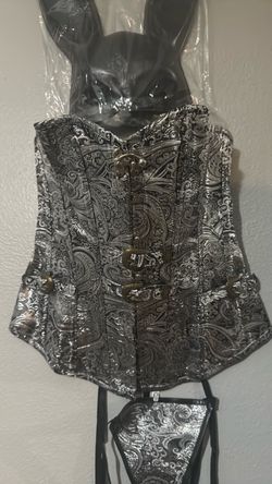 Corset with playboy bunny mask