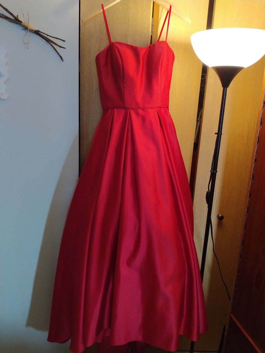 Red Strapless Dress