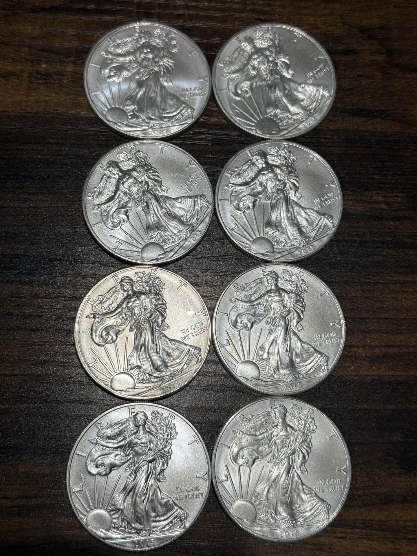 2015 1 OZ AMERICAN SILVER EAGLES