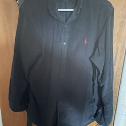 Med Black Ralph Lauren Polo Corduroy Shirt