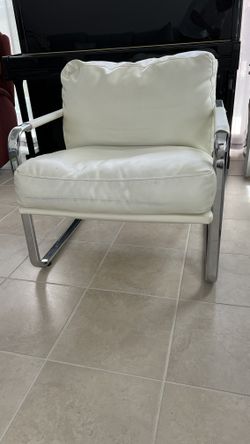 Contemporary Leather Stainless Chair