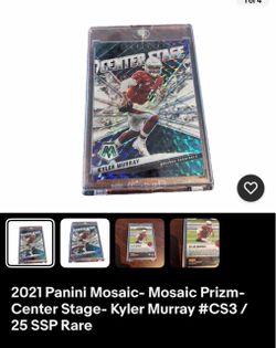 2021 Panini Mosaic- Mosaic Prizm- Center Stage- Kyler Murray #CS3 /25 SSP Rare