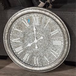 Galvanized Clock Grand Hotel