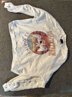 Led Zeppelin tour cropped crew neck