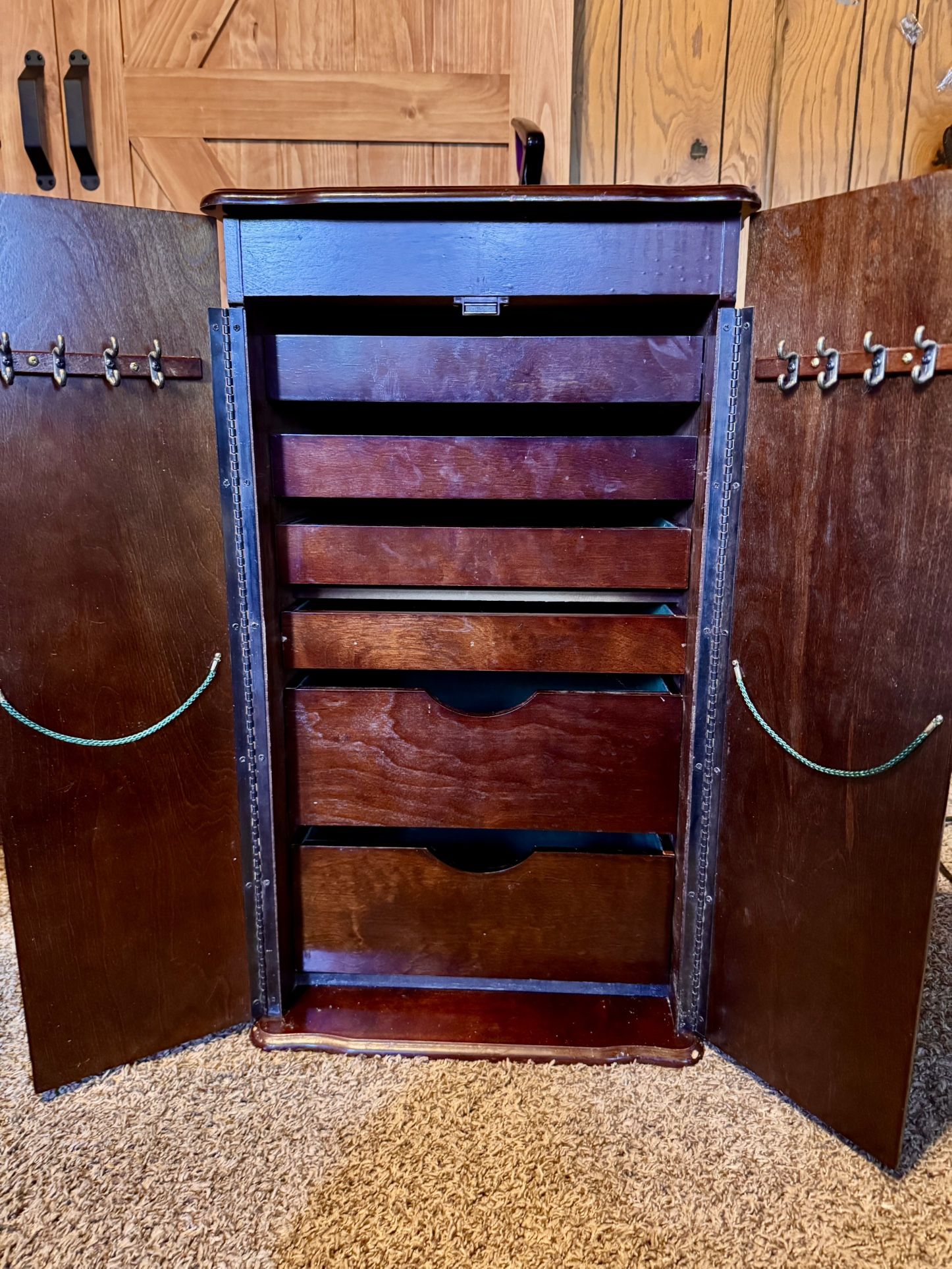 Powell Large Vintage Jewelry Armoire
