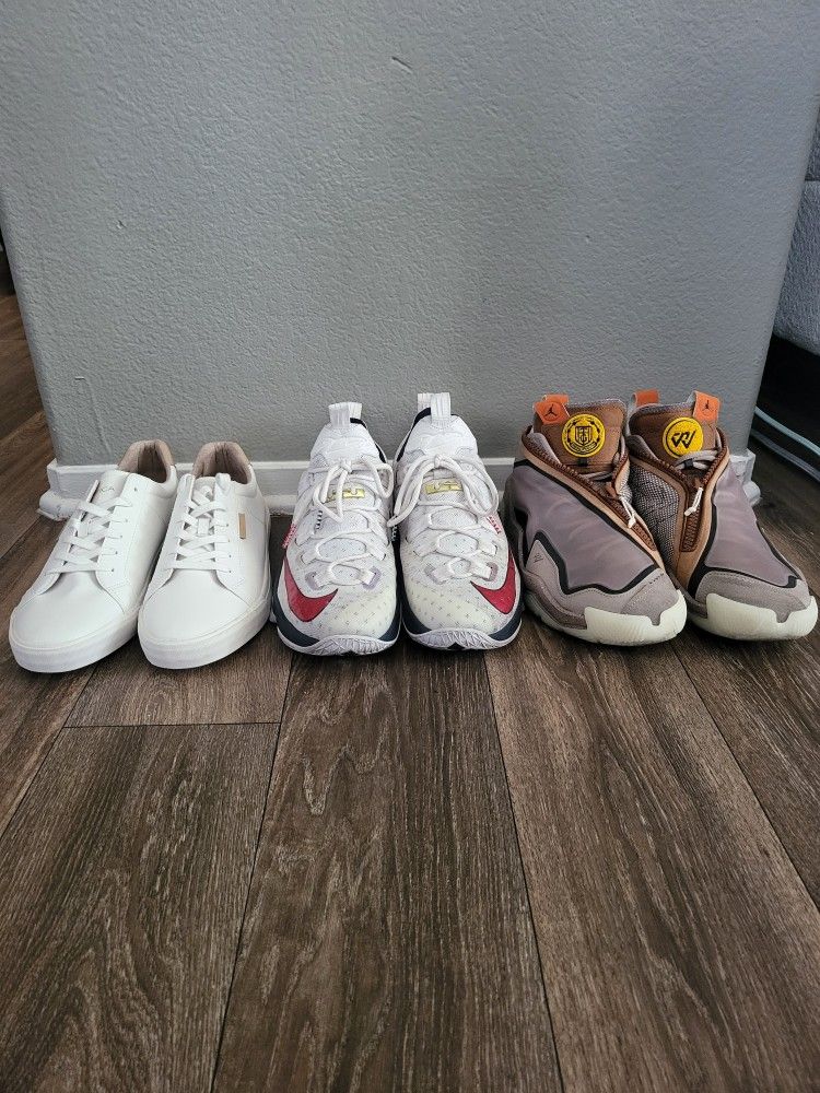 Nautica Vans/ Nike Air Jordan Why Not Beige Brown Yellow Orange Black/ Nike LeBron 13 Low Olympic