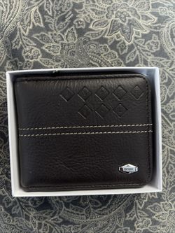 Genuine Leather Mens Wallet Horse Imperial Dark Brown