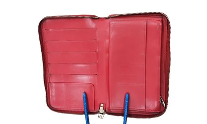 Louis Vuitton Zippy Monogram Vernis Leather Red Wallet