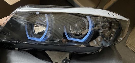 05-08 BMW 325i/ 325xi Led Color Changing Black Housing White Headlight Focos Luces Que Cambia De Color