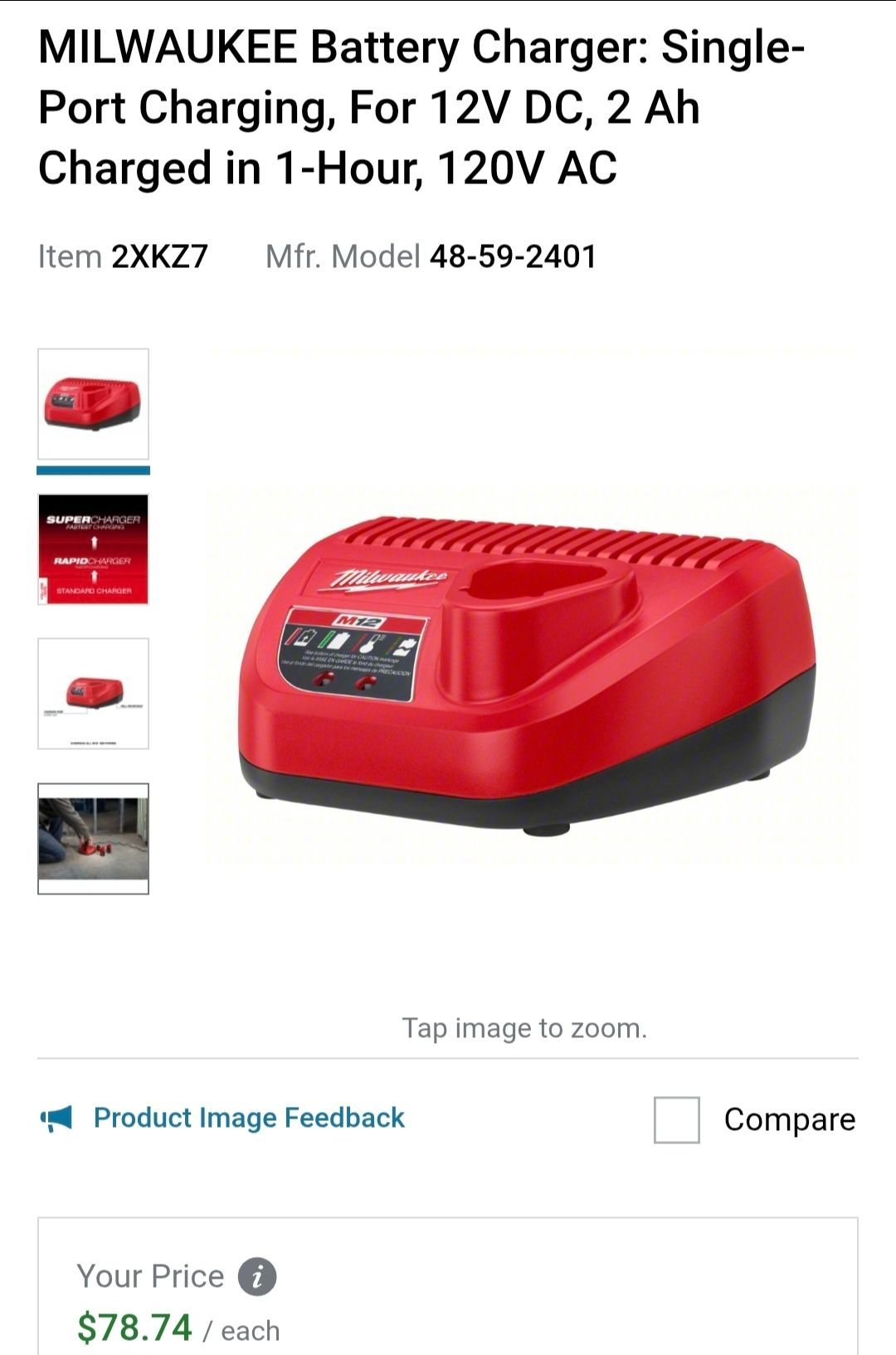 M12 Battery Charger
