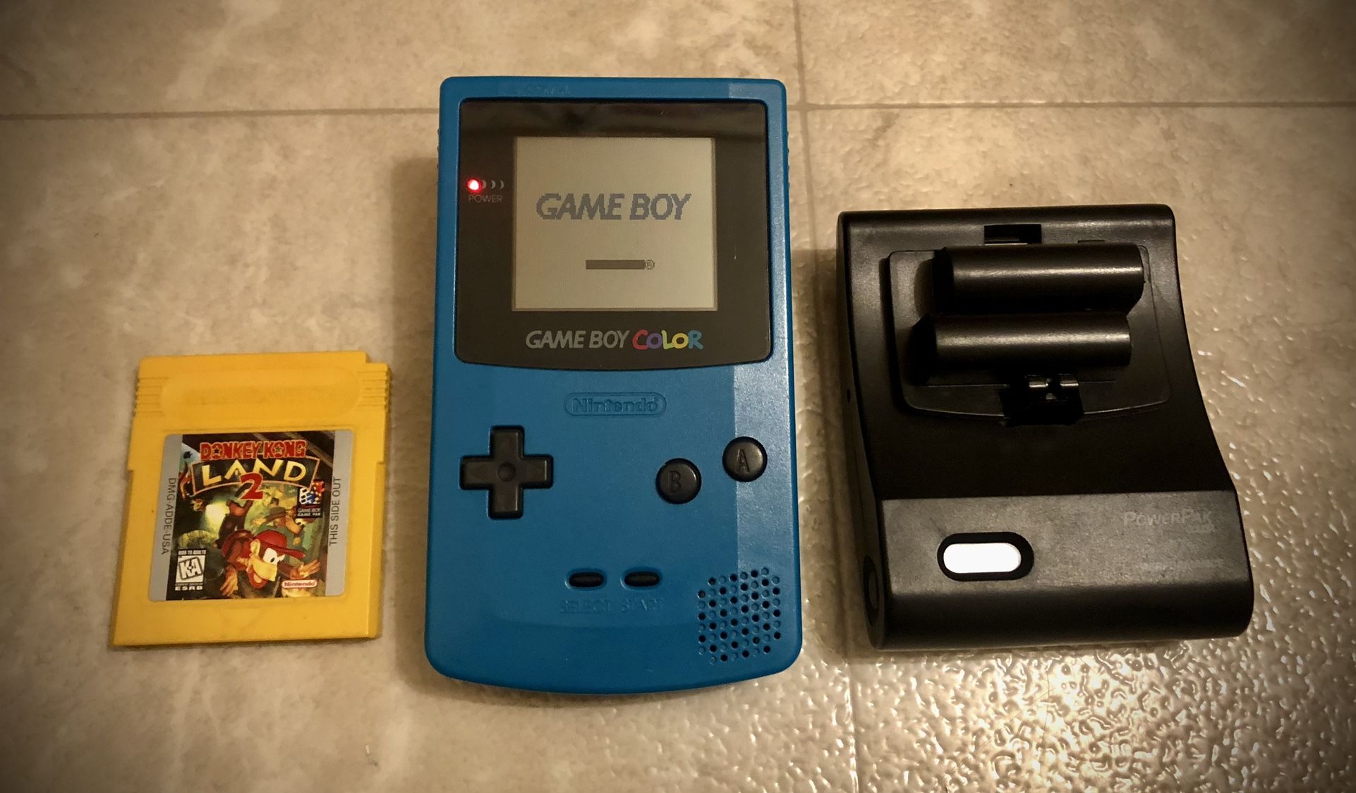 Nintendo Gameboy Color With DonkeyKong Land 2 And PowerPak