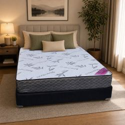 Queen Size Bamboo Mattress W/Box Spring