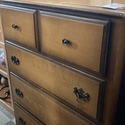 Four Drawer Light Wood Dresser 