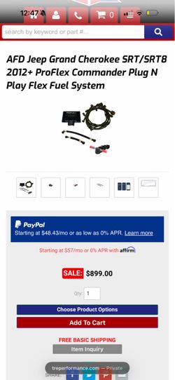 E-85 Kit ,Pro flex commander SRT