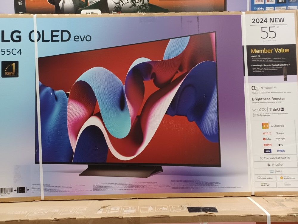 Big Savings.  55" Screen Oled C4 BY LG THINQ EVO. No Scratches No Dead Pixels No Burn Spots.  New Tvs 