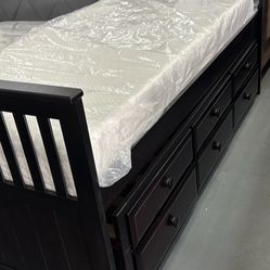 Twin Trundle With Drawer Bed Frame Only $300 New