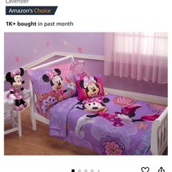 Mini Mouse Themed Toddler/Kids Bed With Mattress