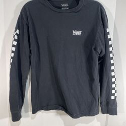 Vans Off The Wall Classic Check  Adult Medium Longsleeve Shirt Black/White