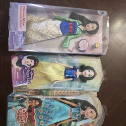 Disney BARBIE SIZE Princess Mulan, Snow White, Elena Dolls TOYS