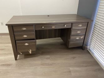 Gray desk some damage