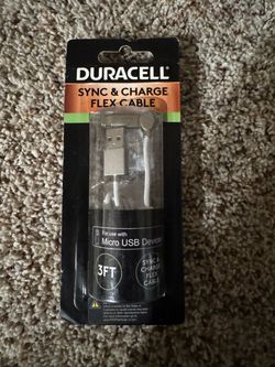 Duracell Sync & Charge Micro USB Flex Cable 3ft