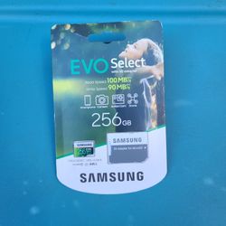 SAMSUNG ELECTRONICS EVO Select 256GB MicroSDXC UHS-I U3 100MB/s Full HD & 4K UHD Tarjeta de memoria con adaptador (MB-ME256HA)

