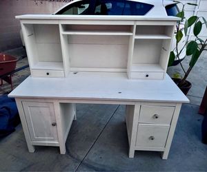 White desk hutch- IKEA Hemnes