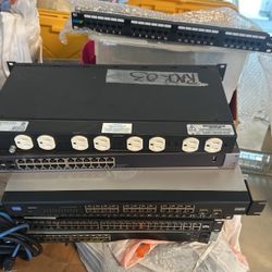 rack-mountable power distribution unit (PDU) and a network switch