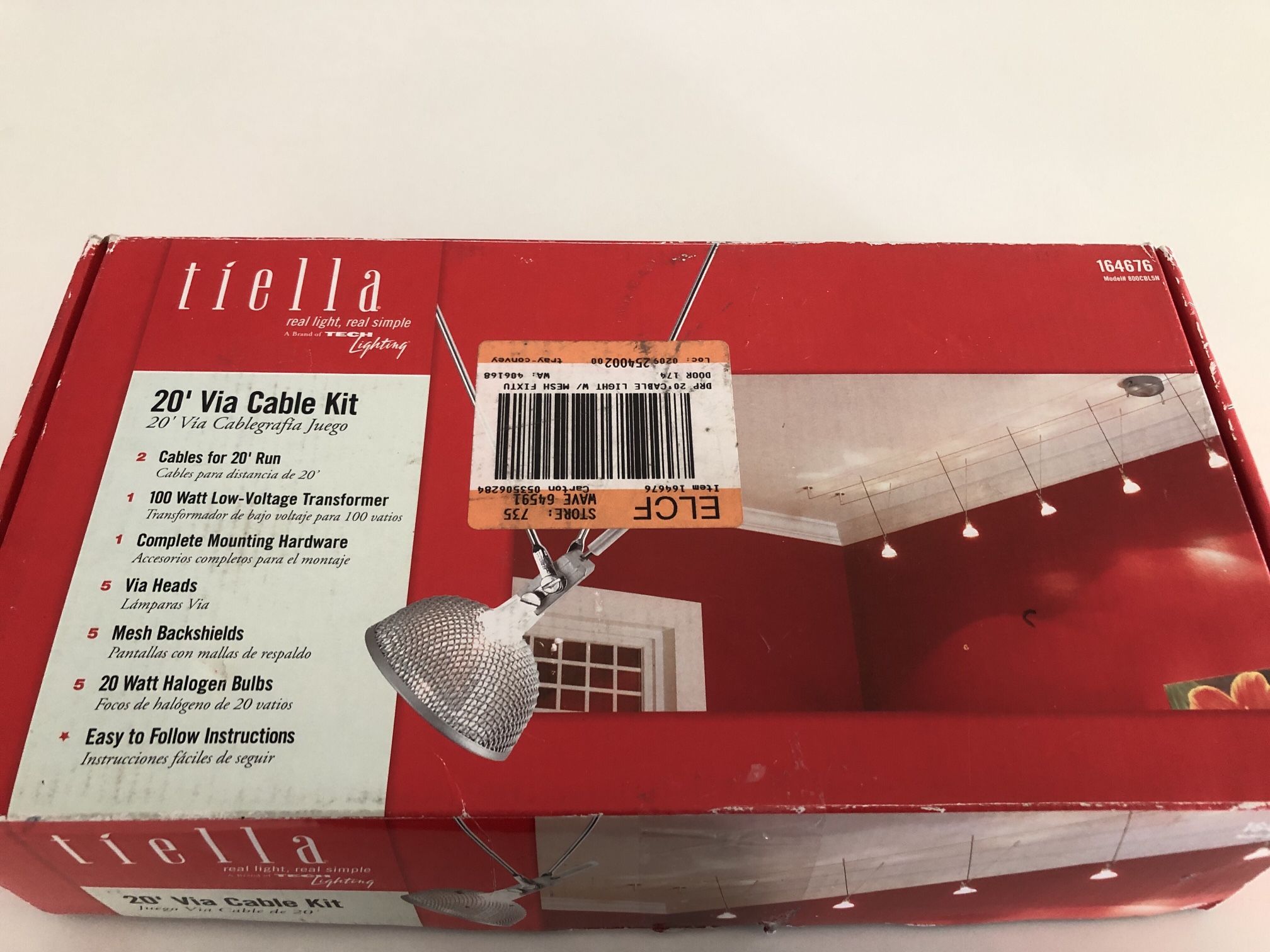 Tech Lighting Tiella 20' Via Cable 5 K-Jane Kit Kable Lites 164676 800CBL5N