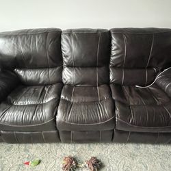 Leather Reclining Couch