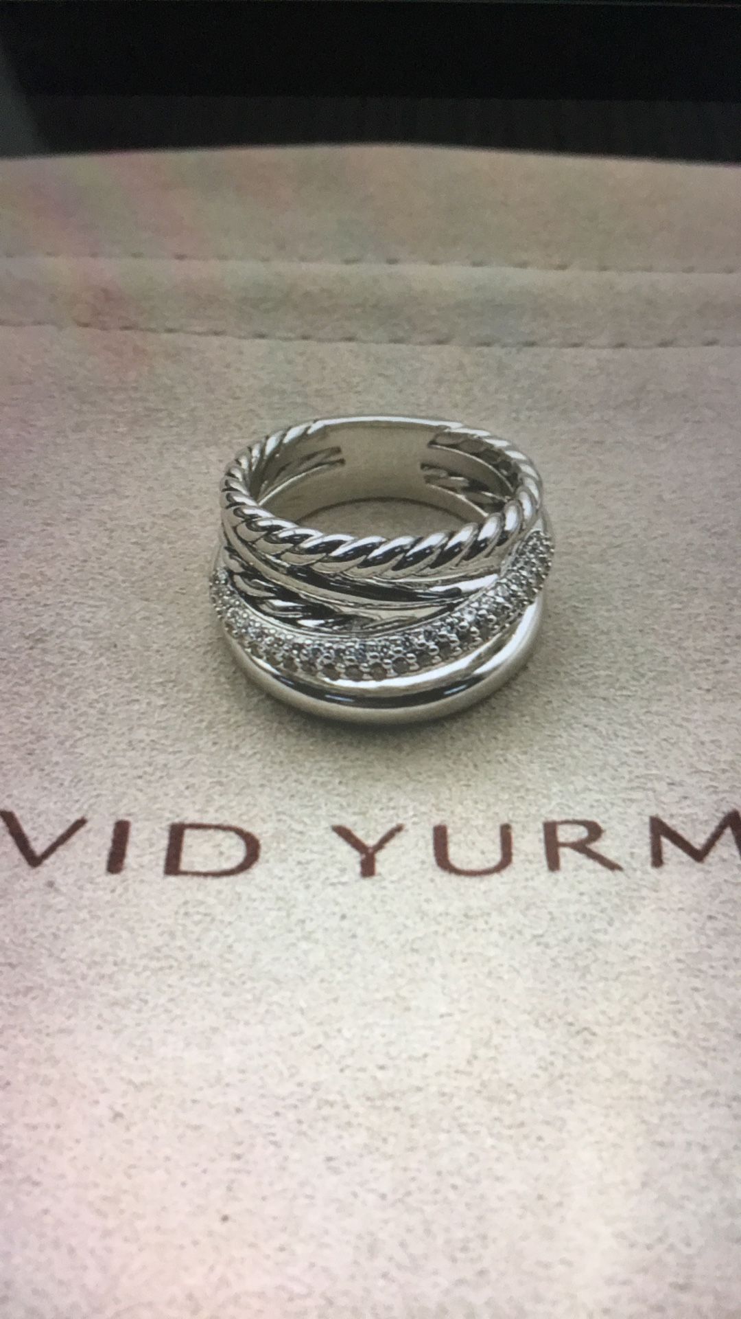 David Yurman Sterling Silver Ring Size 8.