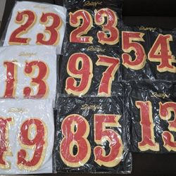 49ERS FOOTBALL JERSEY FEW PLAYERS LEFT $50. CASH PLEASE!!