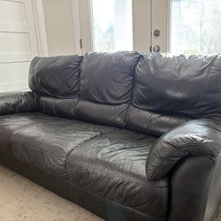 Genuine Leather Couch And Recliner