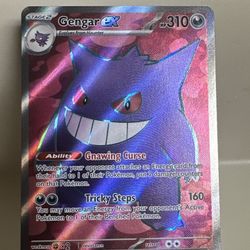 Gengar EX TCG Full Art Ultra Rare Holo Card 193/162 Temporal Forces