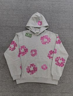 Denim Tear Hoodies with Rhinestones